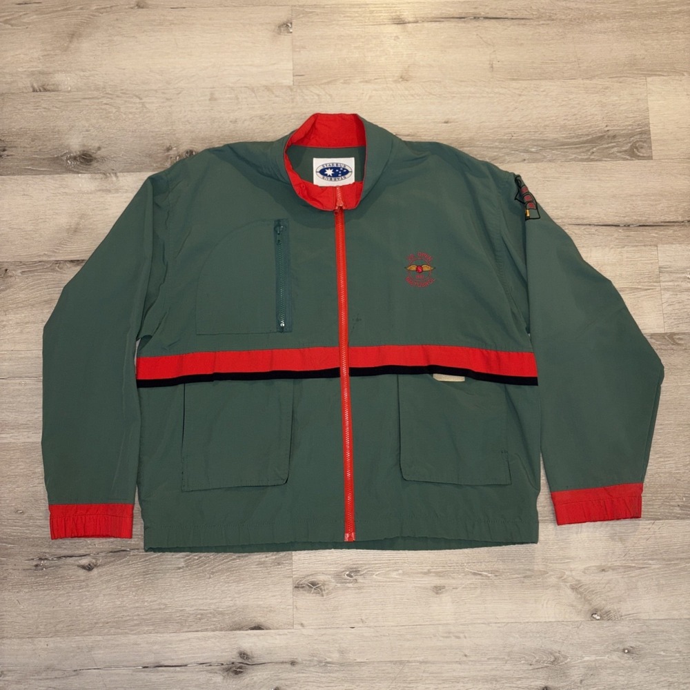 Vtg 90s Golf US Open Baltusrol Full Zip Windbreaker Jacket‎ Men's XL 1993 Green